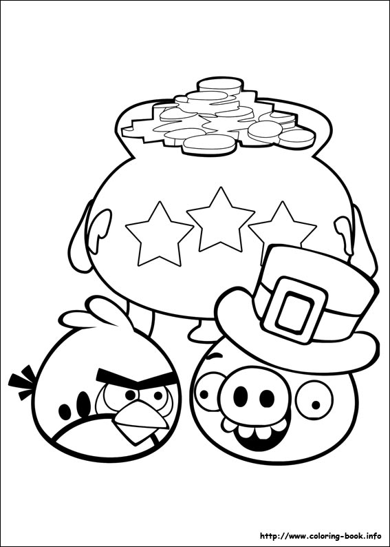Plansa de colorat cu Angry Birds 67 121